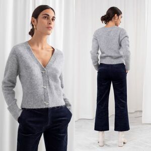 & OTHER STORIES Dinosaur Button Knit Cardigan